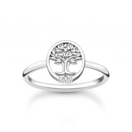 Thomas Sabo TR2375-051-14 Women's Ring Silver Tree of Love with Stones