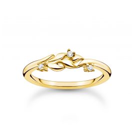 Thomas Sabo TR2376-414-14 Ladies' Ring Leaves Gold Plated Silver