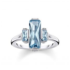 Thomas Sabo TR2267-009-1 Ladies' Silver Ring Large Blue Stones