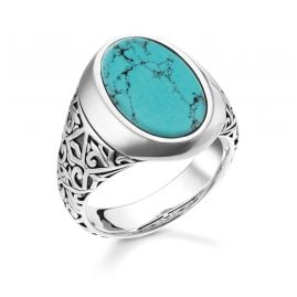 Thomas Sabo TR2242-878-17 Men's Ring with Turquoise Stone