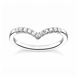 Thomas Sabo TR2394-051-14 Ladies' Ring V-Shape with White Stones