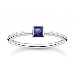 Thomas Sabo TR2395-699-32 Silver Ring for Ladies Blue Stone