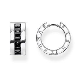 Thomas Sabo CR670-643-11 Hoop Earrings Silver with Black Stones