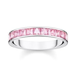 Thomas Sabo TR2358-051-9 Band Ring for Women Pink Stones