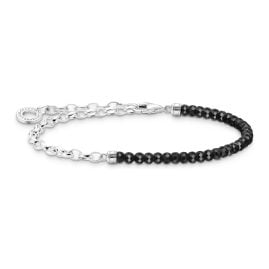 Thomas Sabo A2100-130-11 Charm Bracelet Silver and Onyx Beads