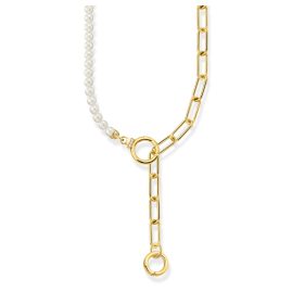Thomas Sabo KE2193-445-14-L47v Damen-Halskette Vergoldet mit Perlen