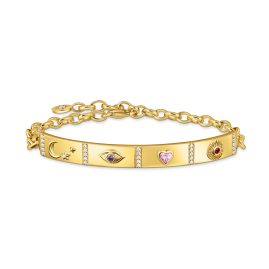 Thomas Sabo A2139-995-7-L19v Damen-Armband Goldfarben mit Kosmischen Symbolen