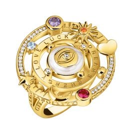 Thomas Sabo TR2445-565-7 Women's Ring in Cosmic Design Gold Tone