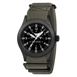 KHS PLABSSF.DFSGO Herrenuhr Platoon Solar Flex-Textilband Grau