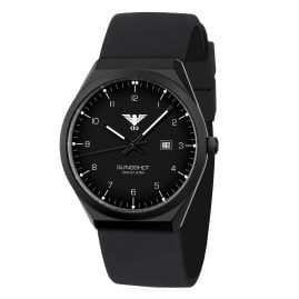KHS SLIBS.SB Herren-Armbanduhr Slingshot Quarz Schwarz