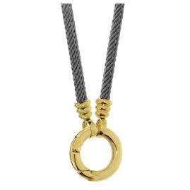 Traumfänger FC074GOGR Ladies Textile Necklace grey/gold