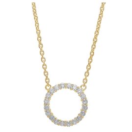 Sif Jakobs Jewellery SJ-C338-1-CZ-YG Women's Necklace Biella Grande Gold Tone