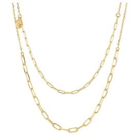 Sif Jakobs Jewellery SJ-C42132-SG Ladies' Necklace Due Gold-Plated Silver