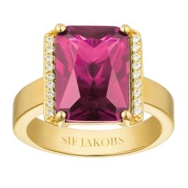 Sif Jakobs Jewellery SJ-R42267-PKCZ-YG Damen-Ring Roccanova Altro Grande Goldfarben Pink