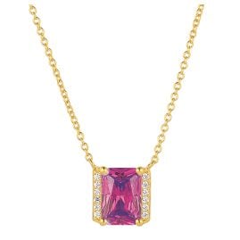 Sif Jakobs Jewellery SJ-N42276-PKCZ-YG Damen-Collier Roccanova X-Grande Goldfarben Pink