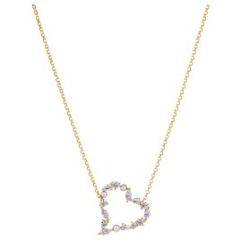 Sif Jakobs Jewellery SJ-N72311-PCZ-YG Damen-Collier Herz Adria Amore Goldfarben