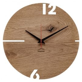 Huamet CH50-A-00 Wall Clock Puhr Oak Wood