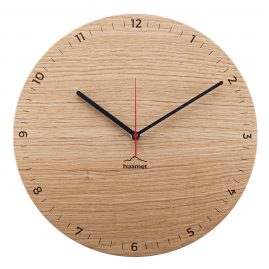 Huamet CH50-A-1806 Wooden Wall Clock Bergtouhr Oak Round