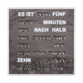 Filius 0400-4 Word Table Clock Anthracite Square 20 cm