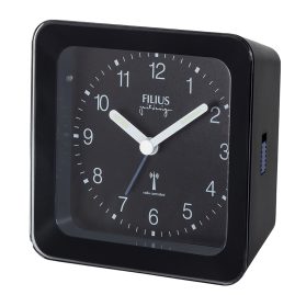Filius 0522-7 Radio Controlled Alarm Clock 10x10 cm Black