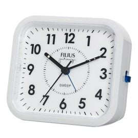 Filius 0529-0 Alarm Clock Without Ticking Quartz 10 x 9 cm White