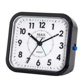 Filius 0529-17 Alarm Clock Without Ticking Quartz 10 x 9 cm Black
