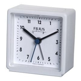 Filius 0540-0 Alarm Clock Quartz Small 6.5 x 6.5 cm White