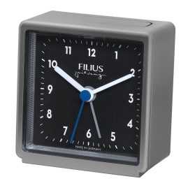 Filius 0540-14 Quartz Alarm Clock Small 6.5 x 6.5 cm Grey