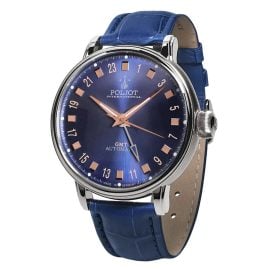 Poljot International 34NH.4200114 Men´s Wristwatch Automatic Jaros GMT Blue