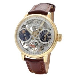 Poljot International 9931.2940671 Herrenuhr Sputnik Handaufzug Braun/Goldfarben