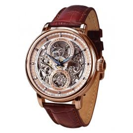 Poljot International 7500.1940613 Men's Watch Automatic Hermitage Brown/Rose Gold Tone
