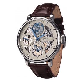 Poljot International 9730.2940552 Men's Watch Double Timer Globetrotter Brown/Steel