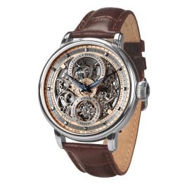 Poljot International 7500.1940711 Men's Watch Automatic Hermitage Brown/Silver Tone