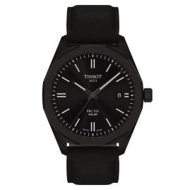 Tissot T151.422.36.051.00 Herrenuhr Solar PRC 100 Leder Schwarz