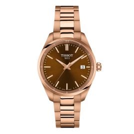 Tissot T150.210.33.291.00 Damenuhr PR 100 Roségoldfarben/Braun
