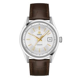 Tissot T1574071603100 Herren-Armbanduhr Automatik Visodate 39 mm Leder Braun