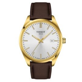 Tissot T1504103639100 Men's Watch PR 100 40 mm Brown/Gold-Coloured
