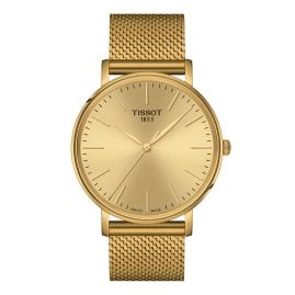 Tissot T143.410.33.021.00 Men´s Wristwatch Everytime Gold Tone
