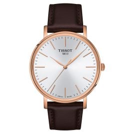Tissot T143.410.36.011.00 Men's Watch Everytime Brown/Rose Gold Tone
