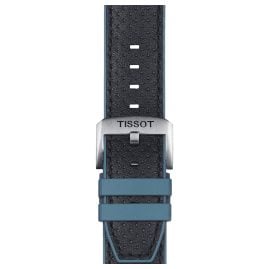 Tissot T852.046.785 Uhrenarmband 22 mm Leder/Kautschuk Schwarz-Blau