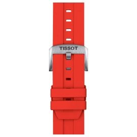 Tissot T852.047.920 Uhrenarmband 22 mm Silikon Rot