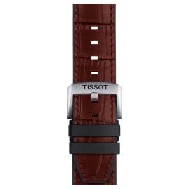 Tissot T852.046.767 Watch Strap 22 mm Leather/Rubber Brown