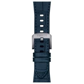 Tissot T852.047.701 Watch Strap Leather Dark Blue for PRX Models