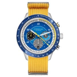 Sternglas S01-TM06-FI01 Men's Watch Tachymeter 2.0 Yellow/Blue