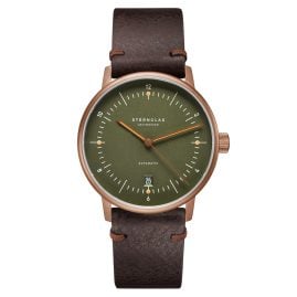 Sternglas S02-NA35-VI17 Men's Watch Naos Automatic Dark Green/Mocca