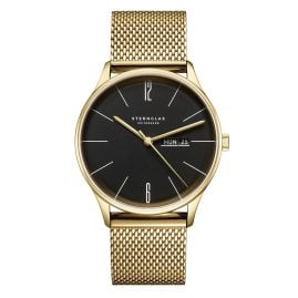 Sternglas S01-BE04-MI05 Herrenuhr Berlin Quarz Milanaise Goldfarben
