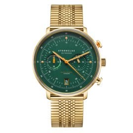 Sternglas S01-HCV22-ME09 Herren-Uhr Hamburg Chrono Edition Vintage Goldfarben