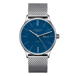 Sternglas S02-BE06-MI04 Men's Wristwatch Berlin Automatic with Mesh Strap