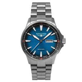 Bauhaus 2862M-3 Herrenuhr Aviation Iron Annie Automatik Stahl/Blau