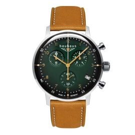 Bauhaus 2096-4 Men's Watch Dessau Quartz Chronograph Brown/Green